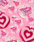 Pink Pony Club napkins for birthday parties, featuring pink & white design with pink iridescent foil | 25 3-ply cocktail napkins