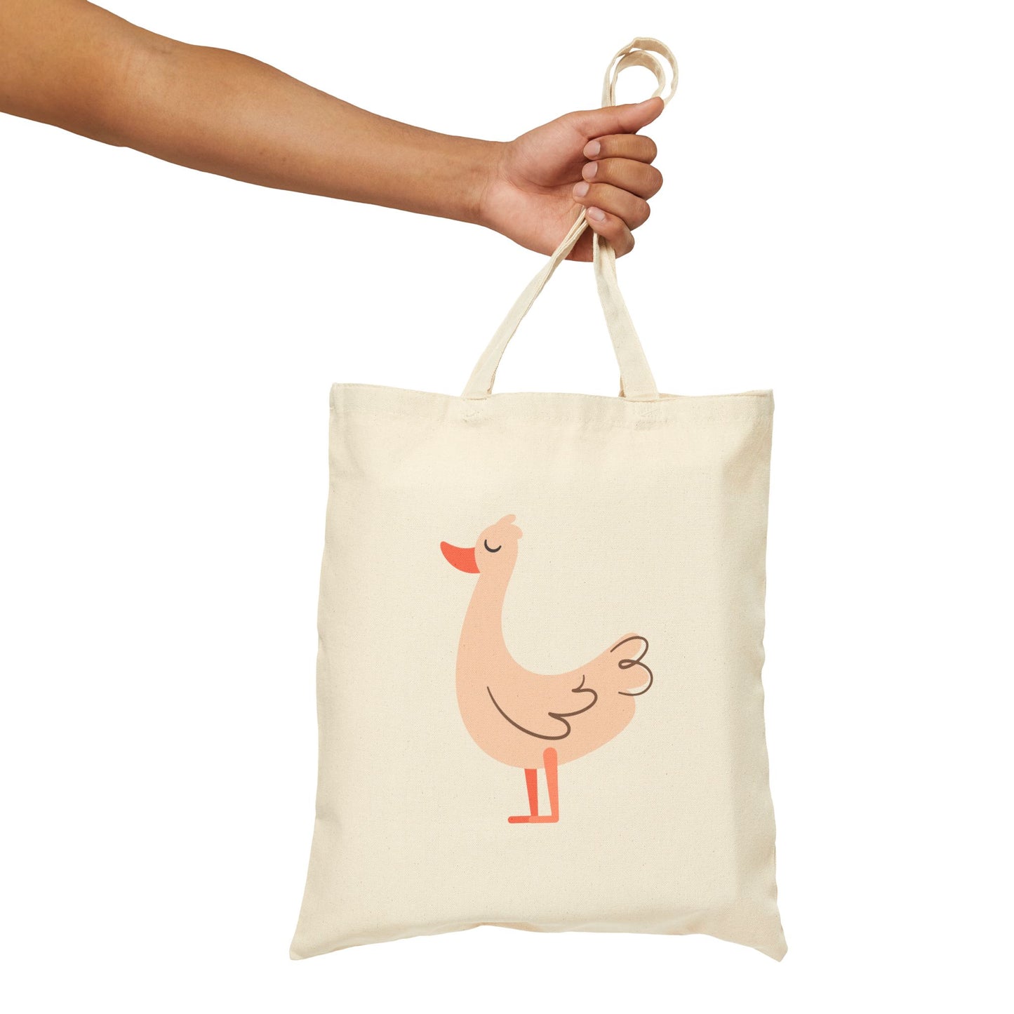 Quirky Duck Cotton Canvas Tote Bag – Eco-Friendly & Stylish for Shopping, Beach, and More