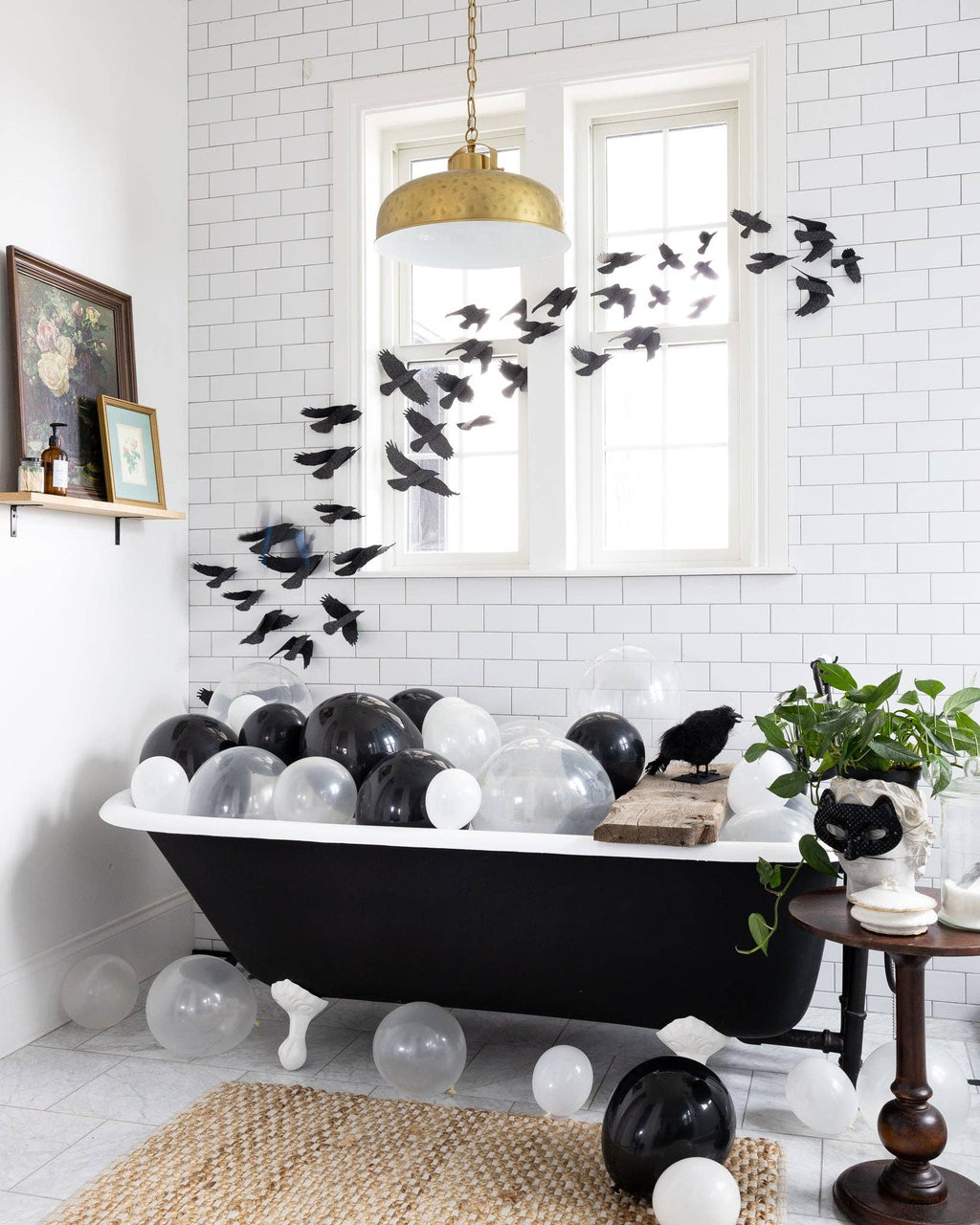 Glittery Mystical Bag of Ravens – Handmade Halloween Wall Décor
