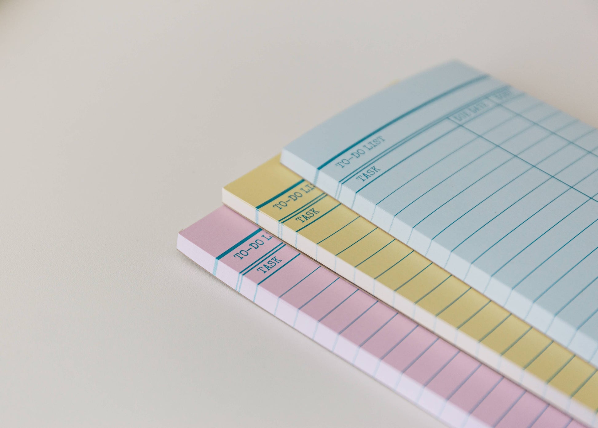 Retro blue library card notepad with vintage date slip design