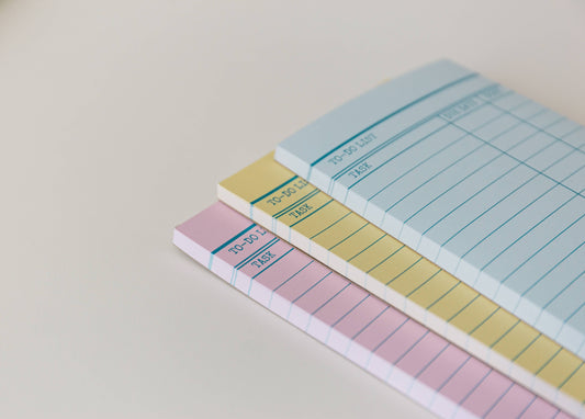 Retro Blue Library Card Notepad – Vintage-Inspired 50-Sheet Notepad for Lists & Daily Notes