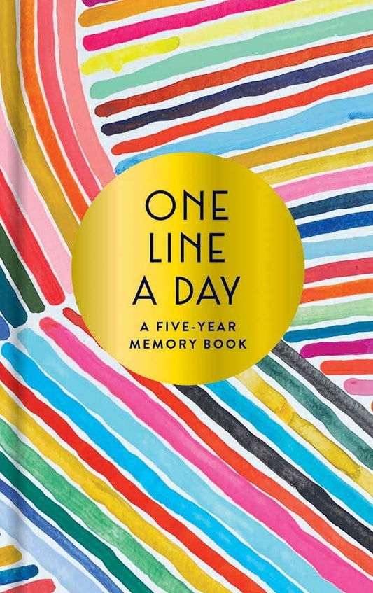 The Rainbow One Line a Day journal with Kindah Khalidy's colorful abstract cover
