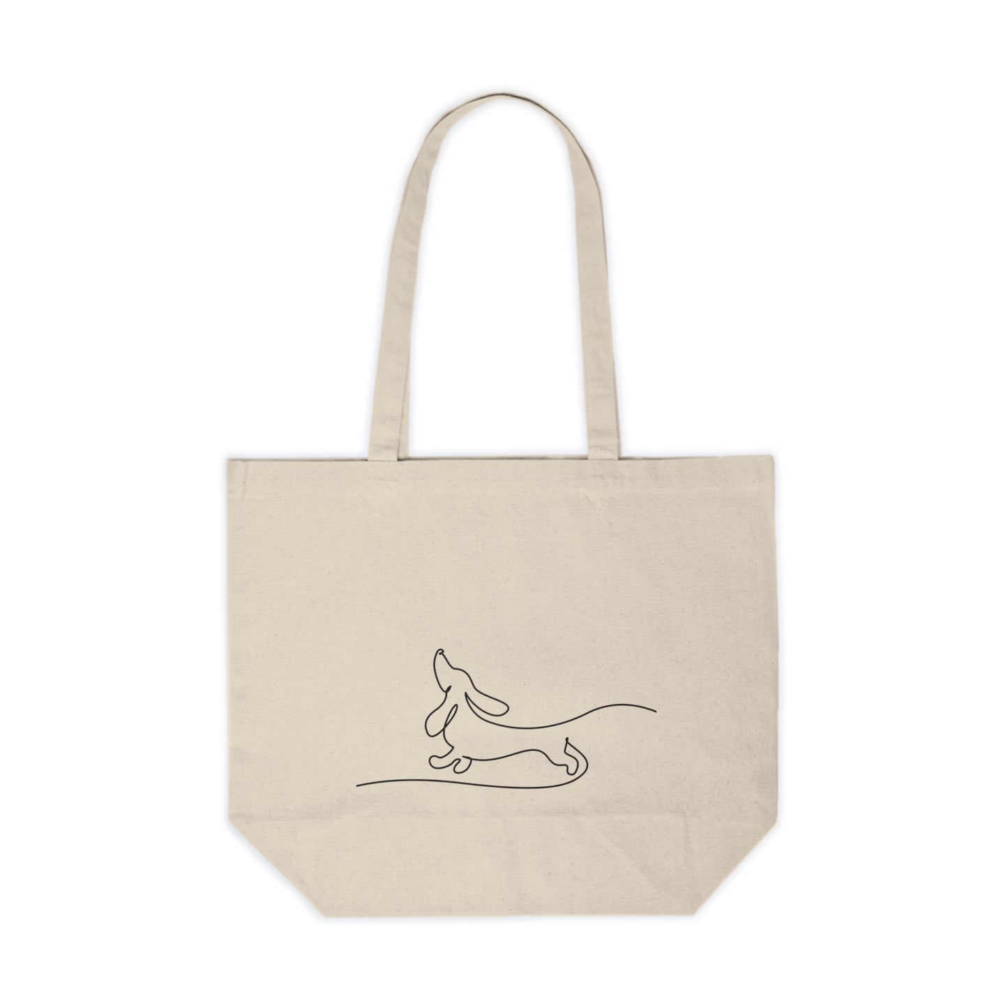 Dachshund Minimalist Canvas Tote Bag – Fun, Dog-Themed Eco-Friendly Shopping Companion