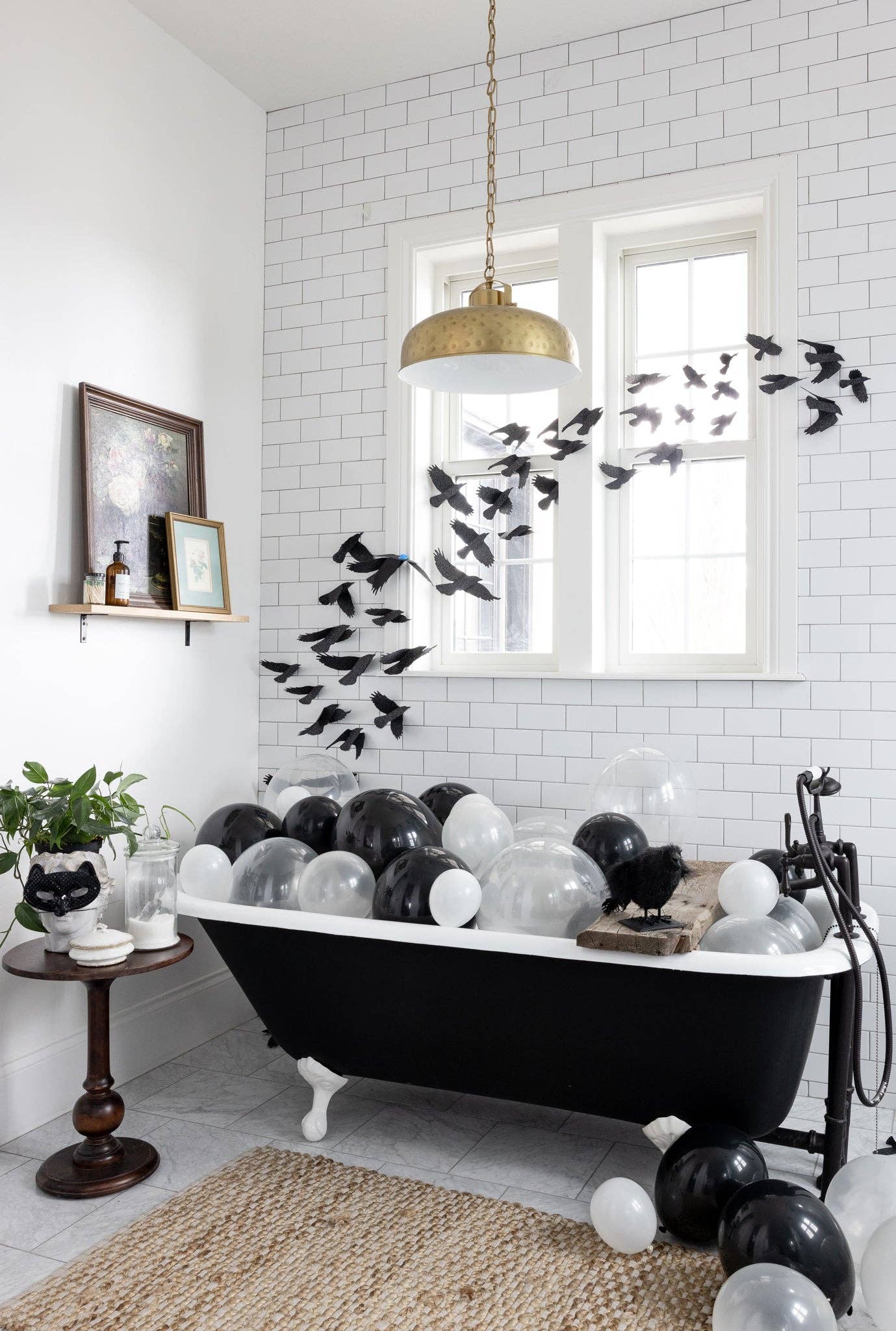 Glittery Mystical Bag of Ravens – Handmade Halloween Wall Décor