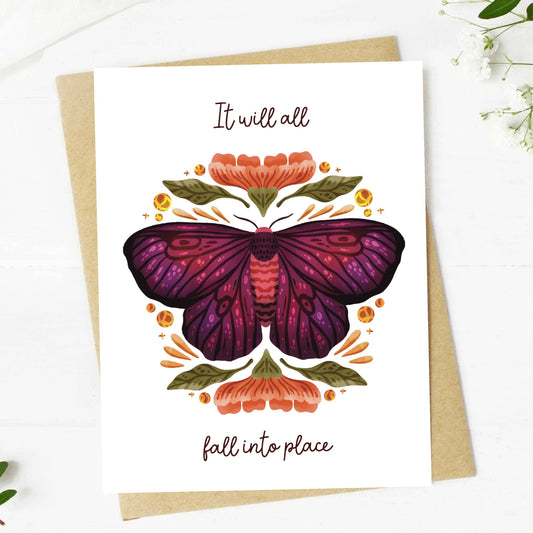 Moth-Inspired Encouragement Card – A Gentle Reminder for a Friend in Need