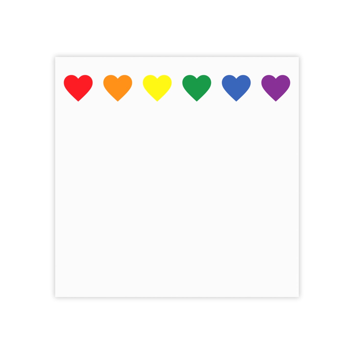 Rainbow Hearts Sticky Note Pads - Colorful Note Taking for All Occasions