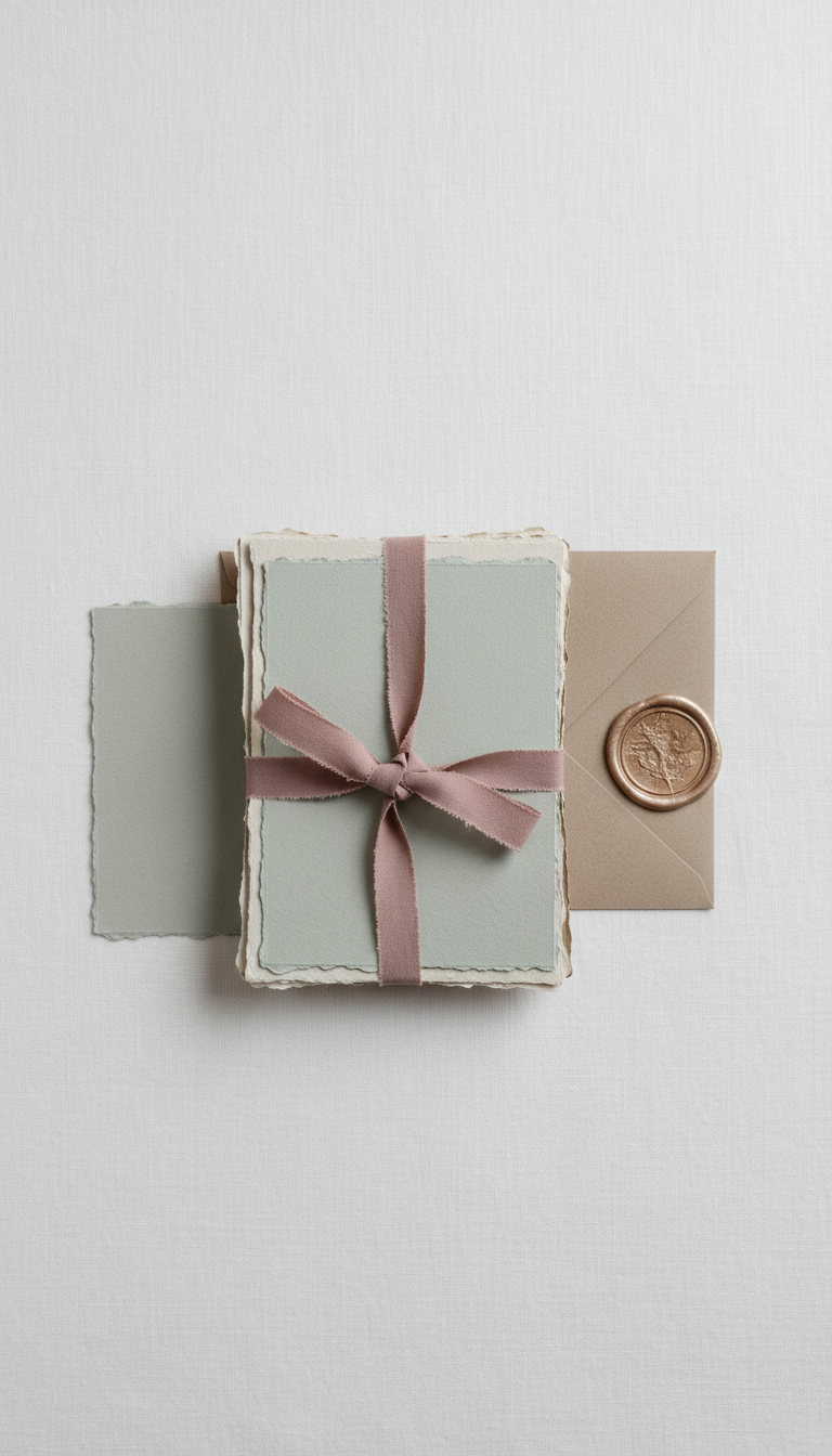 Deckled-Edge Stationery Bundle With Cotton Paper