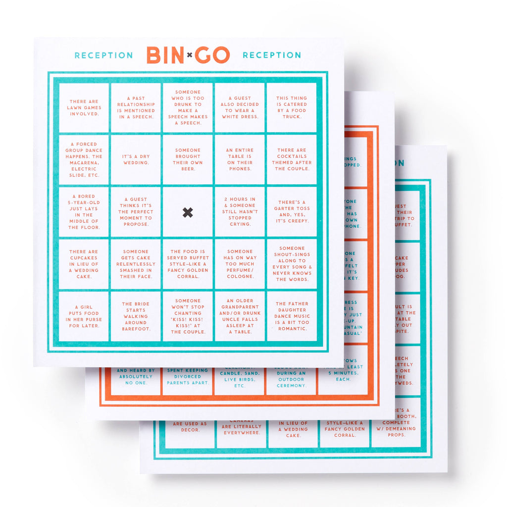 Wedding Bingo Book – Funny Game for Ceremonies & Receptions