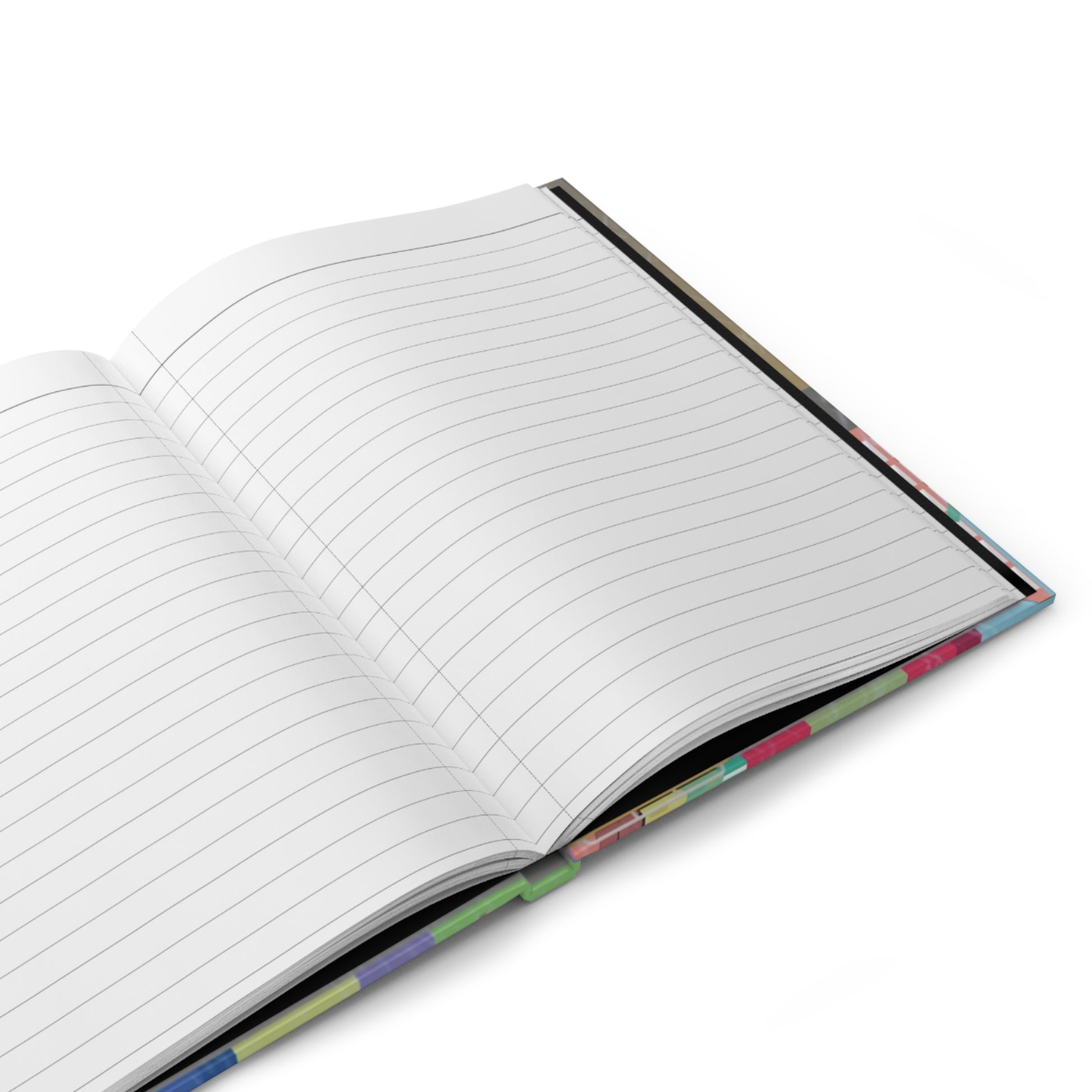 Open view showing lined pages ready for notes or creative writing