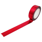 Image of shiny red washi tape with a white background