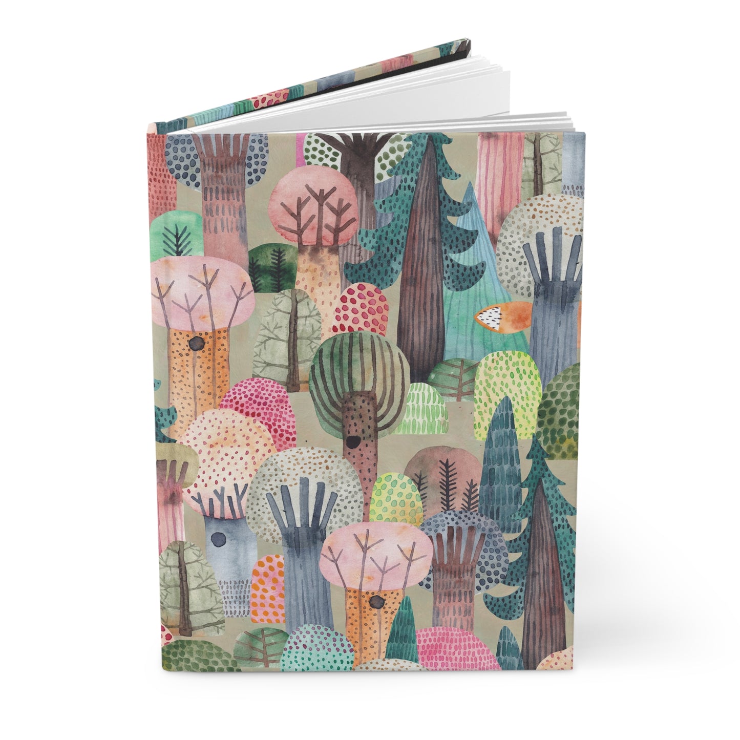 Abstract Forest Hardcover Journal – Smooth Matte Finish with Nature-Inspired Design for Writing and Journaling