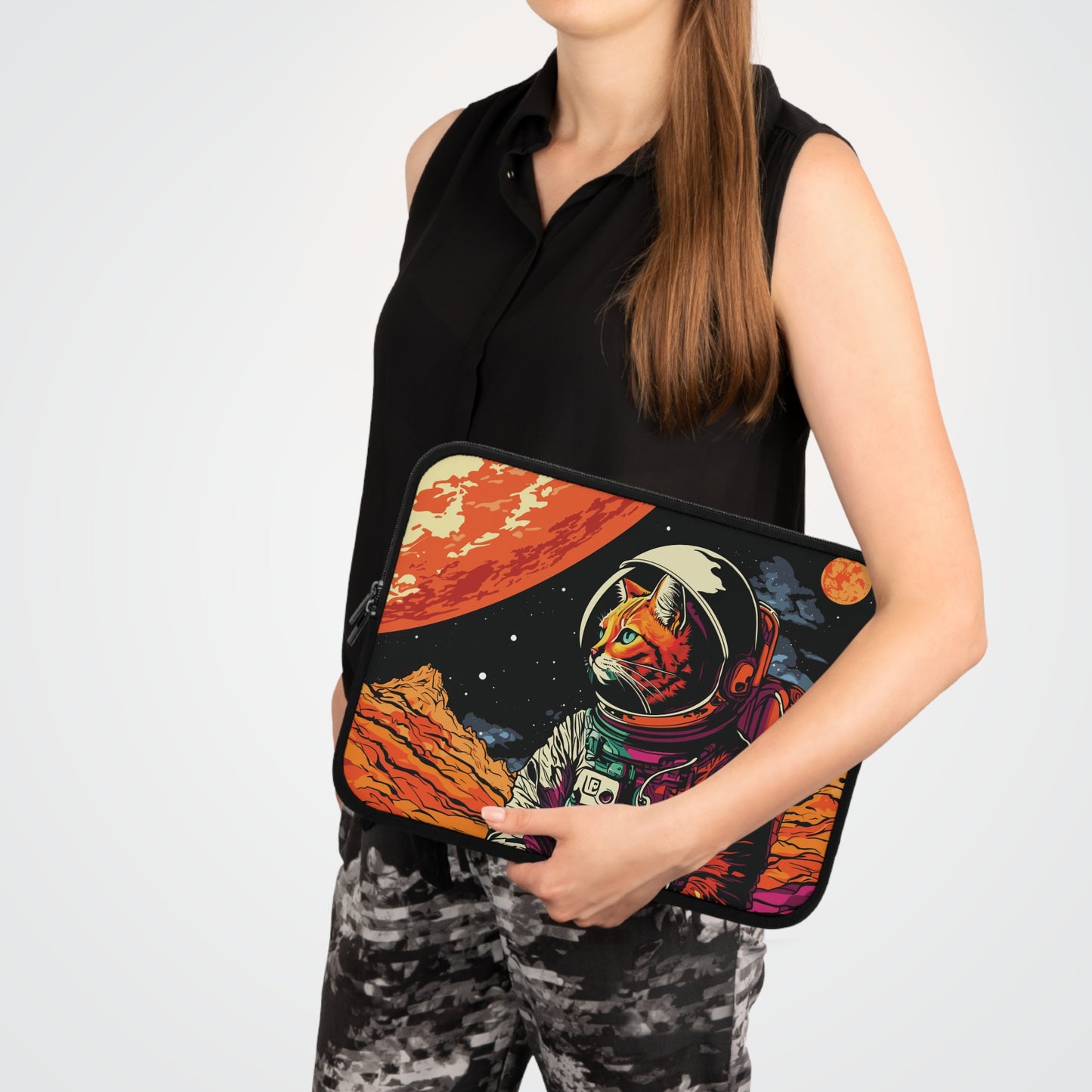 Space Cat Laptop Sleeve – Fun, Durable, and Protective for 13” Laptops