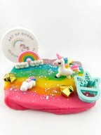Close up of completed Unicorn Art of Dough Jar.