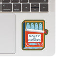 Salty Little F*ckers Vinyl Sticker - Bold and Cheeky Design decal on laptop. 