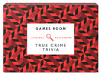 Close up view of Games Room True Crime Trivia Game Set