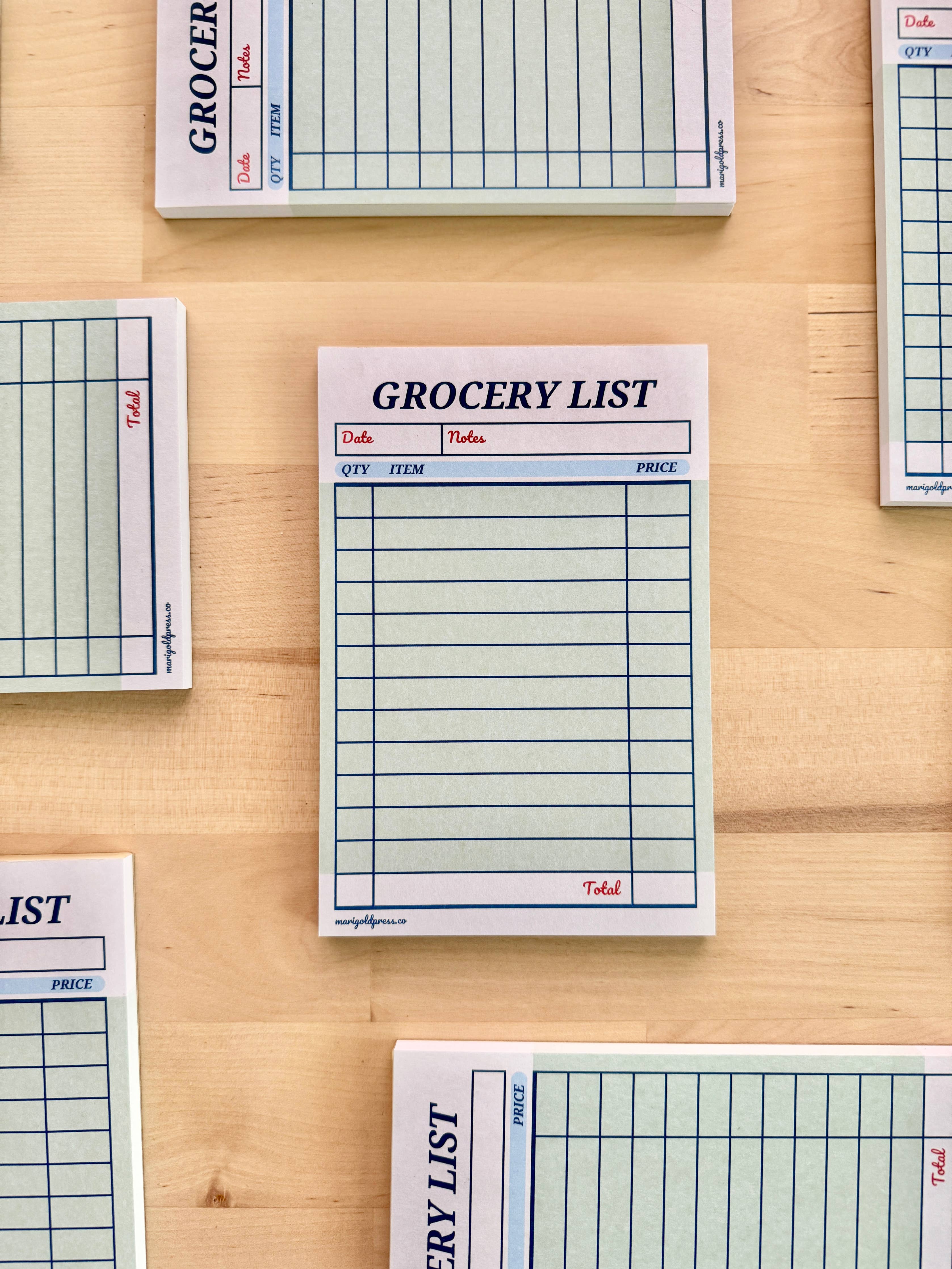 Retro guest check notepad with classic diner style layout on desk