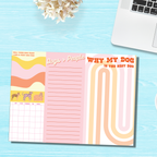 Stay organized while managing your pup’s busy schedule with The Ultimate Notepad Set for Dog Parents