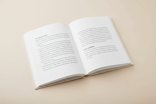 Book page with text on mindfulness and a journal introduction