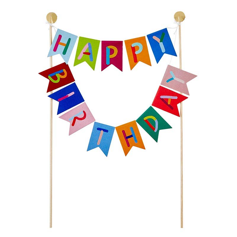 Rainbow Thimblepress x Slant Party in a Box - Happy Day - Cake Topper