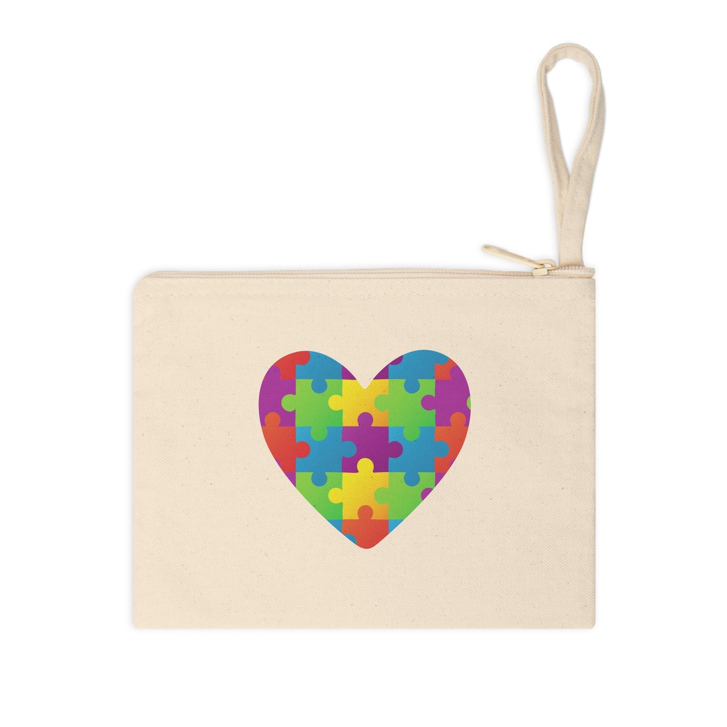 Colorful Puzzle Heart Zipper Pouch - Perfect Gift for Autism Awareness & Everyday Essentials