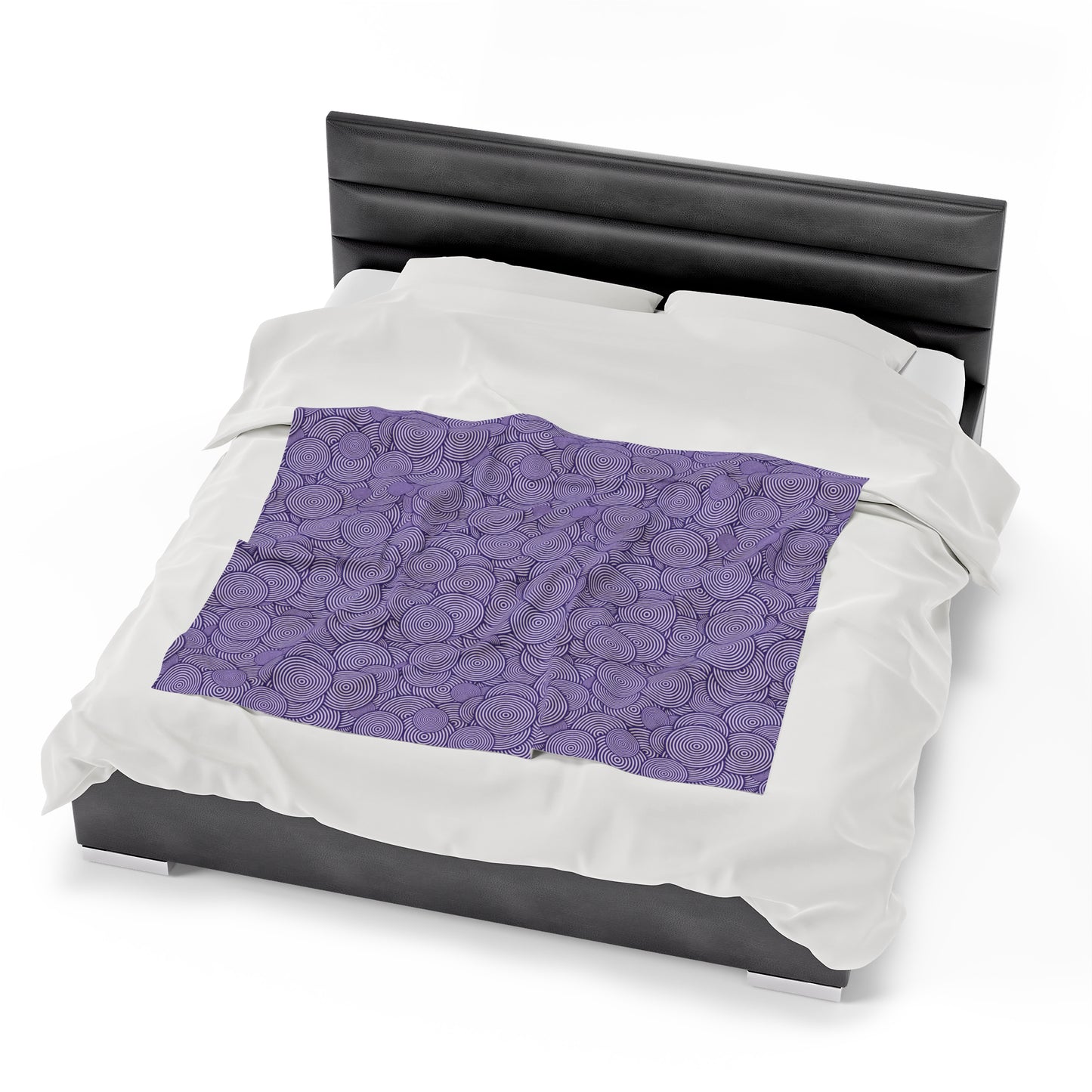 Luxurious Purple Spiral Velveteen Plush Blanket - Cozy Comfort & Stylish Home Accent