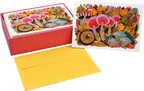 Boxed stationery set with 14 cards and 15 envelopes 