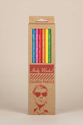 Andy Warhol colored pencil set with 8 pencils in a sleek paper box