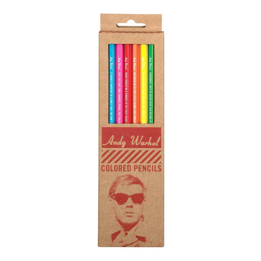 Andy Warhol colored pencil set with 8 pencils in a sleek paper box