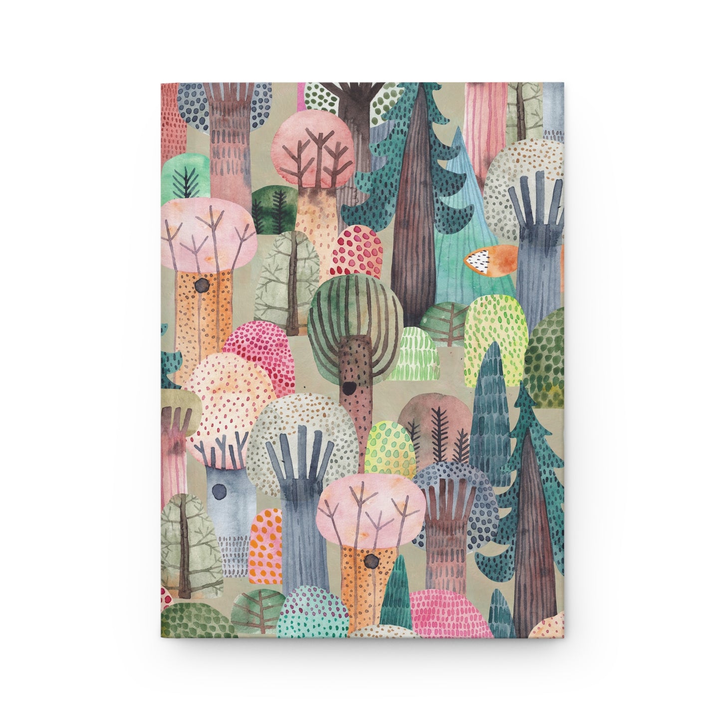 Abstract Forest Hardcover Journal – Smooth Matte Finish with Nature-Inspired Design for Writing and Journaling