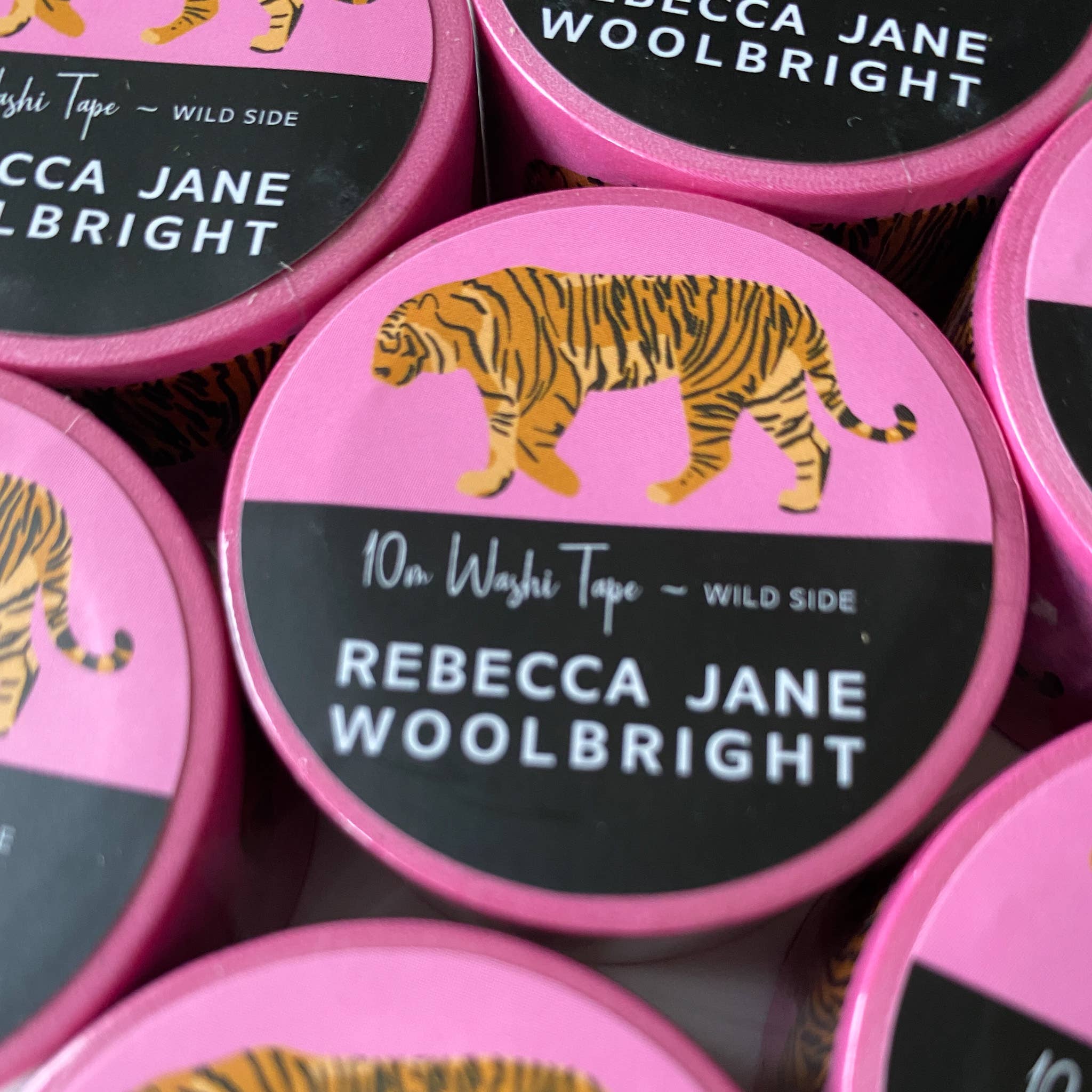 Close up view of the Wild Side washi tape created by Rebecca Jane Woolbright