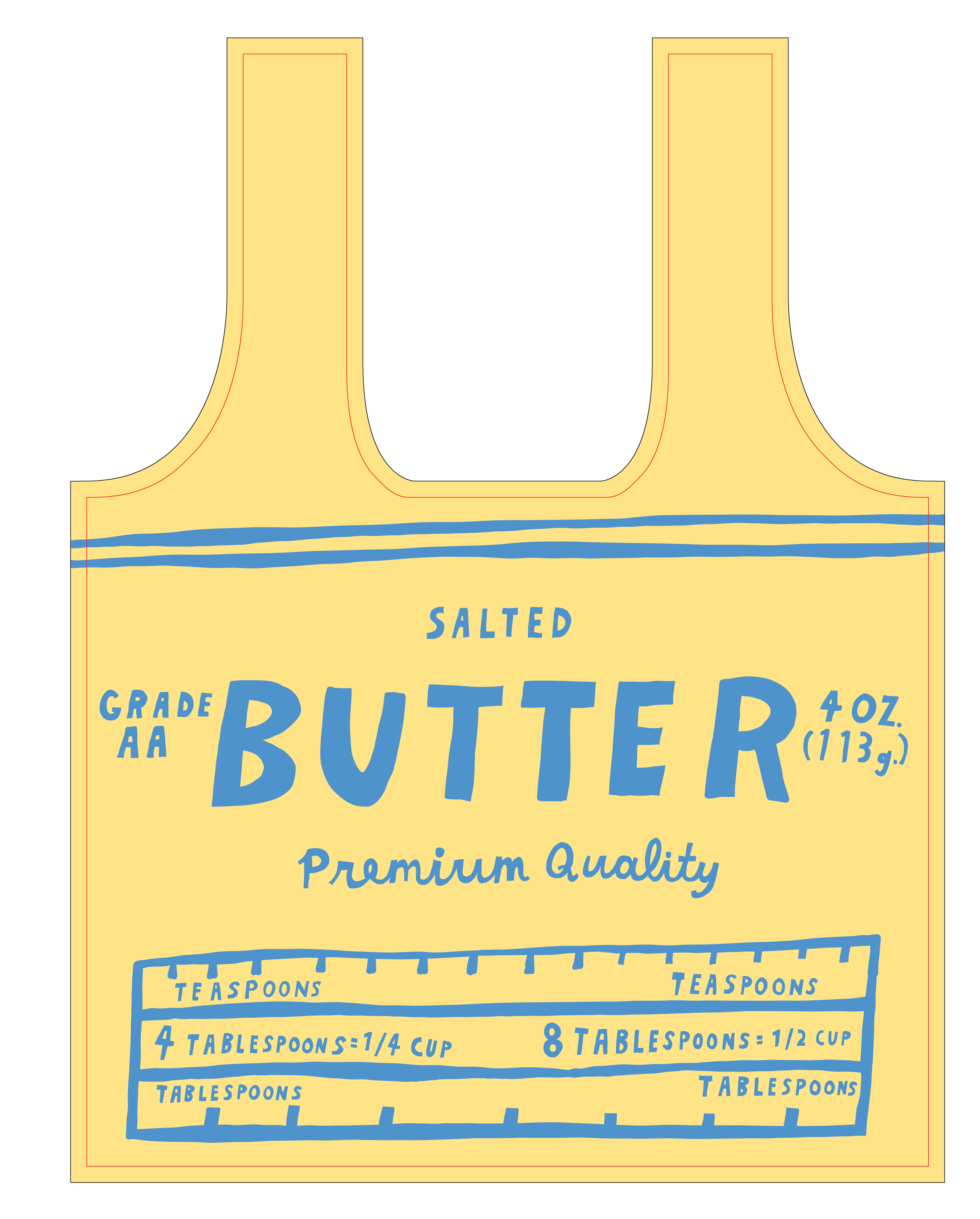 Eco-friendly Butter Art Sack® folding into a compact pouch of 4.5 x 5.75 inches, perfect for easy storage and portability.