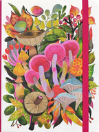 Cover of Mushroom Medley Journal featuring colorful mushrooms and gold foil
