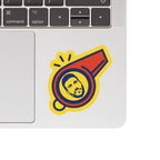 Roy Kent Vinyl Sticker on laptop. 