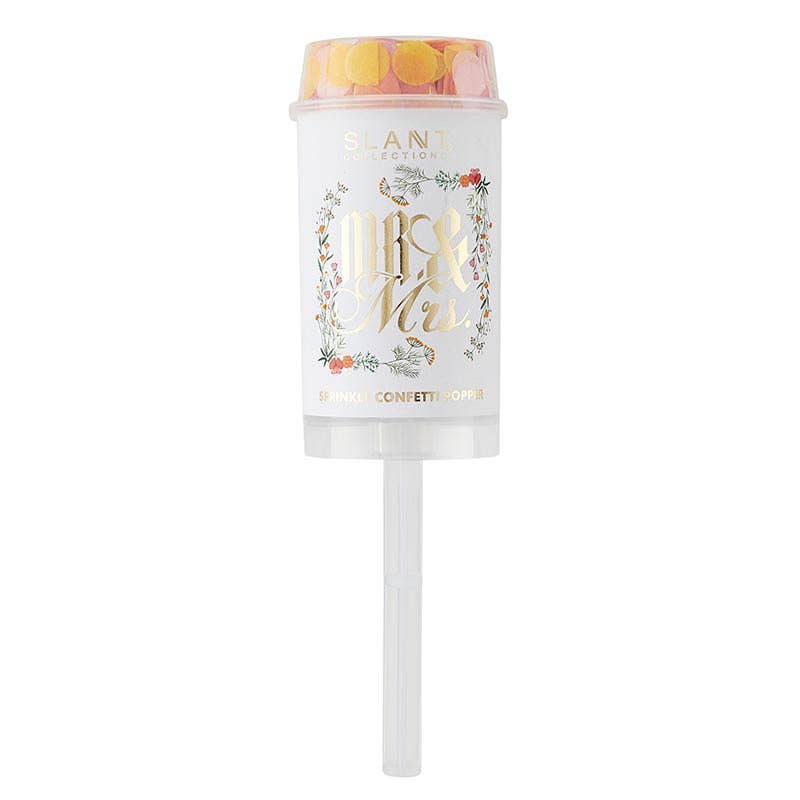 Image of Mr. & Mrs. Boho Party Popper with gold foil confetti