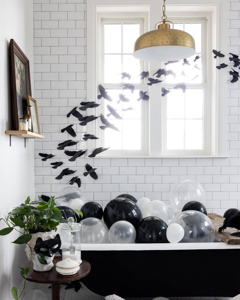 Glittery Mystical Bag of Ravens – Handmade Halloween Wall Décor