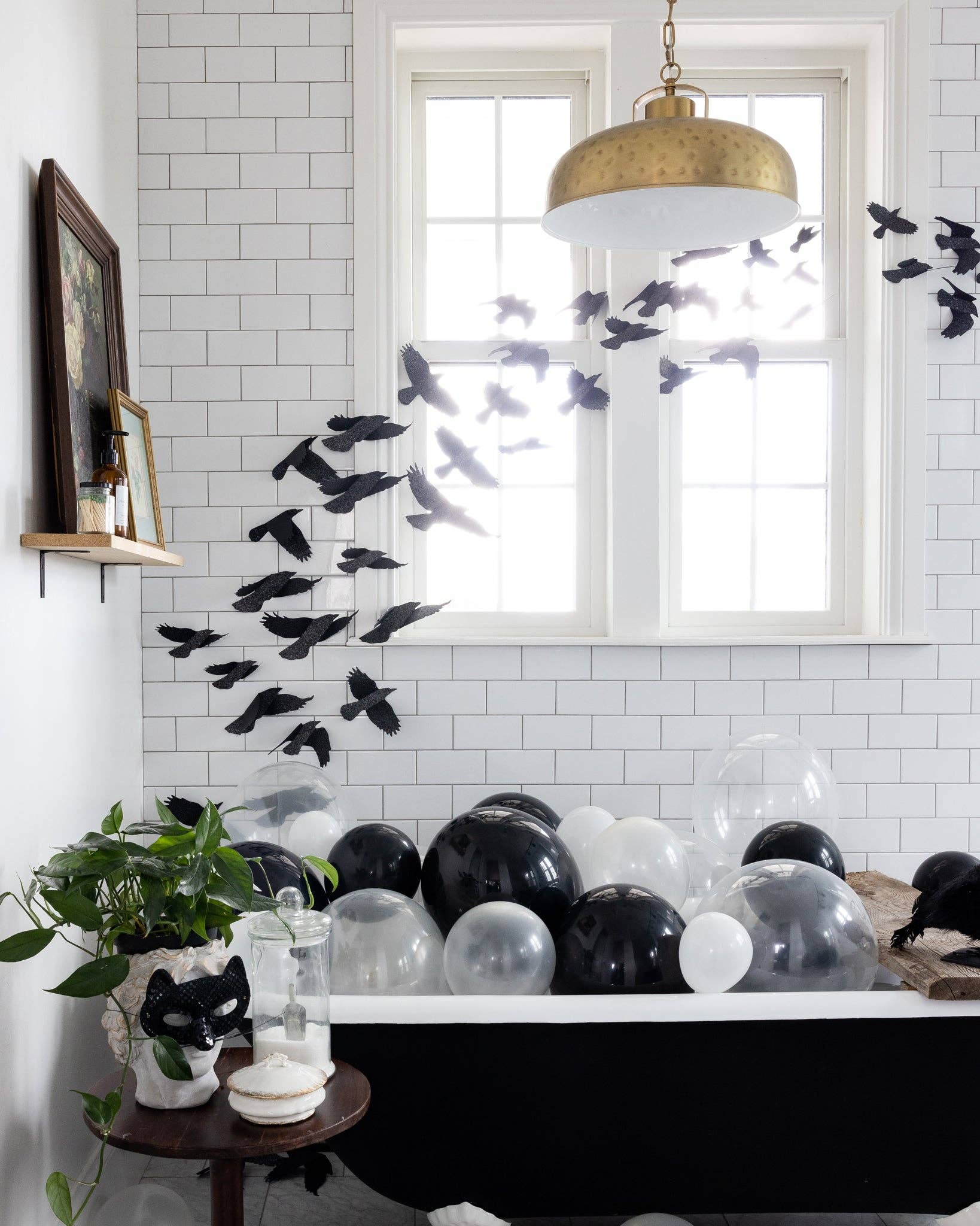 Glittery Mystical Bag of Ravens – Handmade Halloween Wall Décor