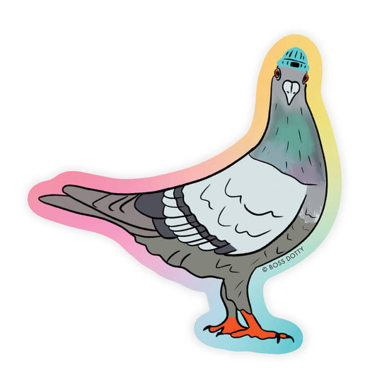 New York Pigeon Sticker – Bold, Funny Vinyl Decal for Urban Lovers