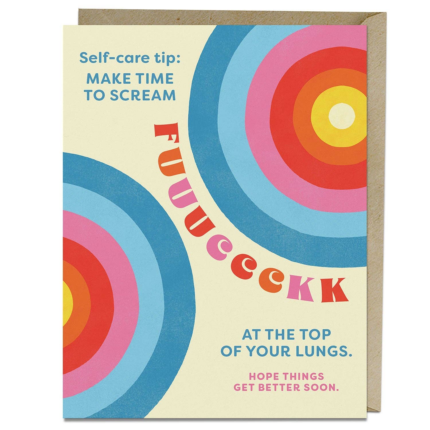 Self-Care Tip Friend Greeting Card – Hilarious & Honest Support for Mental Health