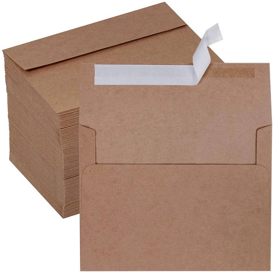 Each card comes with a sealable Kraft envelope.