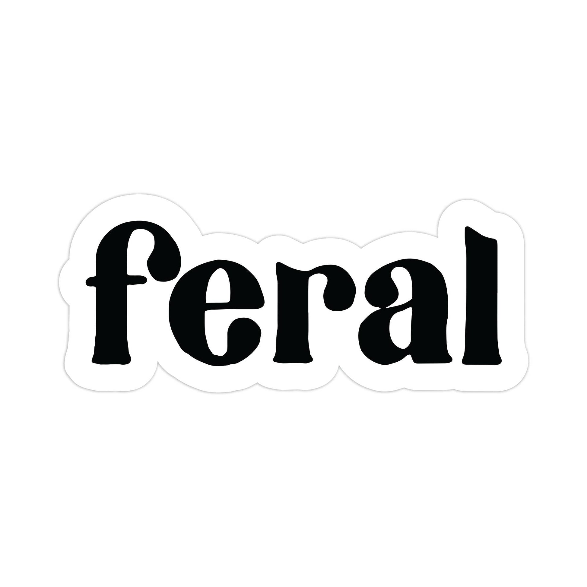 Feral Cat Vinyl Sticker with Wild, Untamed Energy