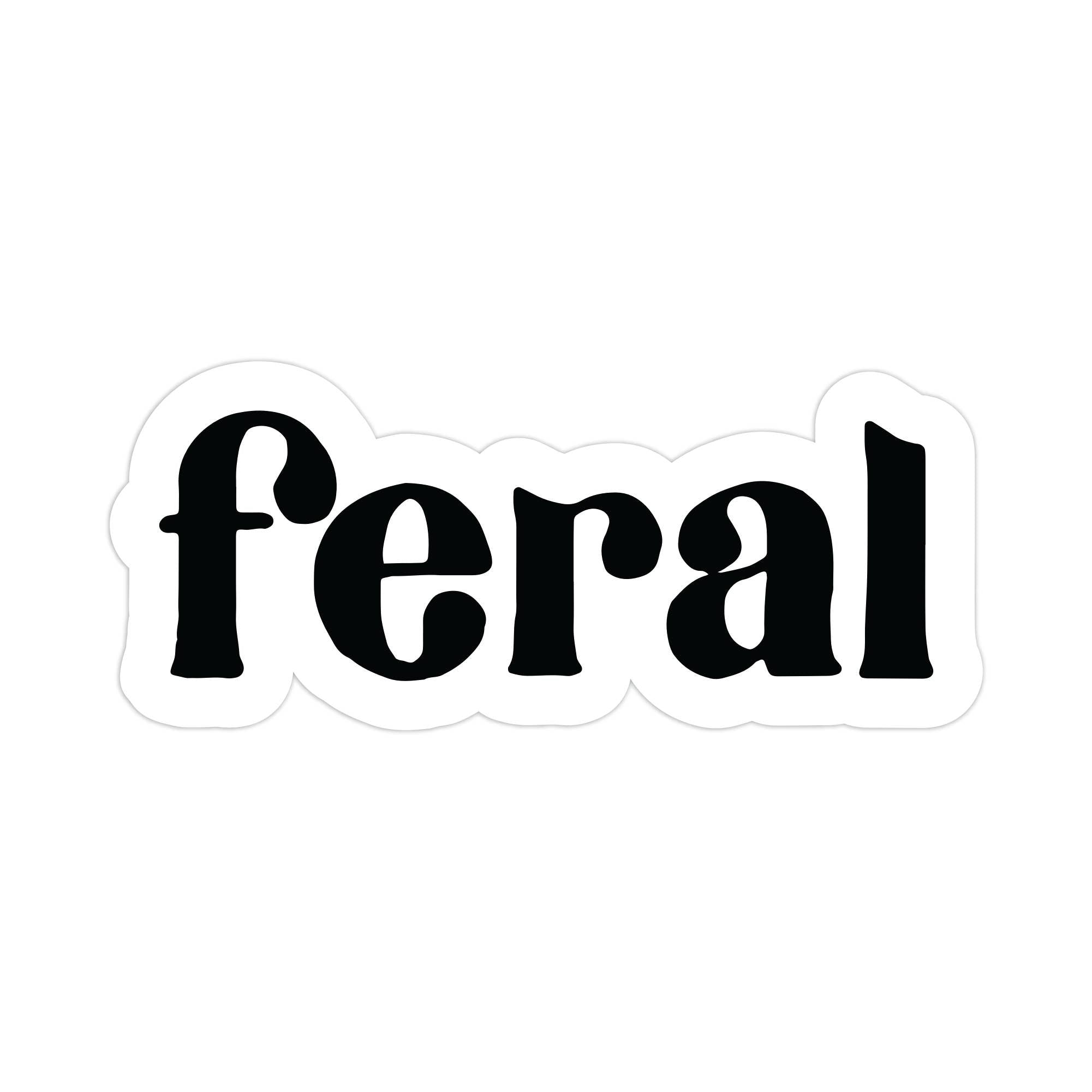 Feral Cat Vinyl Sticker with Wild, Untamed Energy