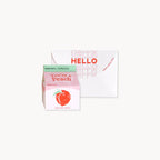 A close up of a folded and completed "You're a Peach" Pop Up Card.