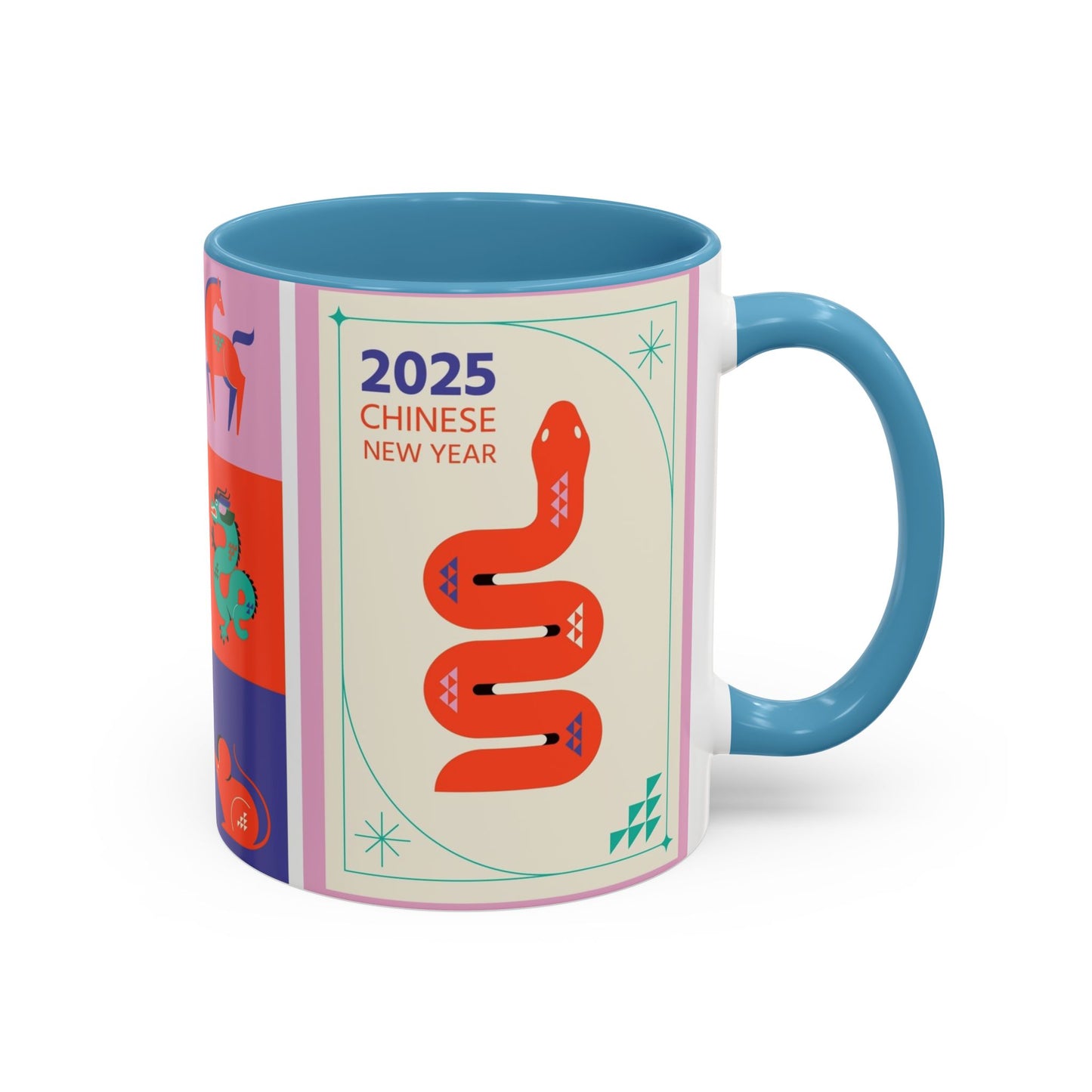 Year of the Snake Accent Coffee Mug – Vibrant Zodiac-Inspired 11 oz Drinkware