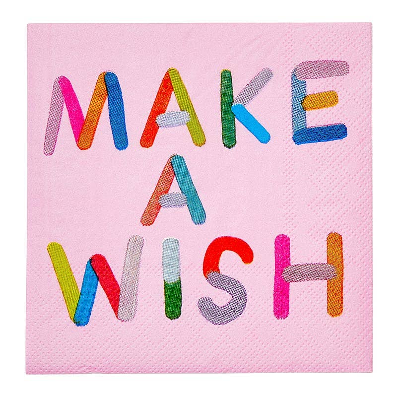 Rainbow Thimblepress x Slant Party in a Box - Happy Day - Make A Wish Paper Napkins