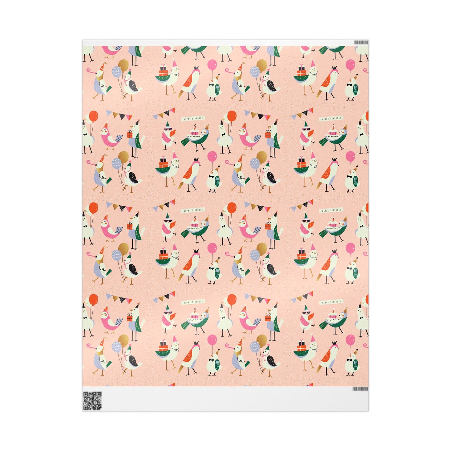 Playful Bird-Themed Birthday Wrapping Paper – Whimsical Gift Wrap for Celebrations