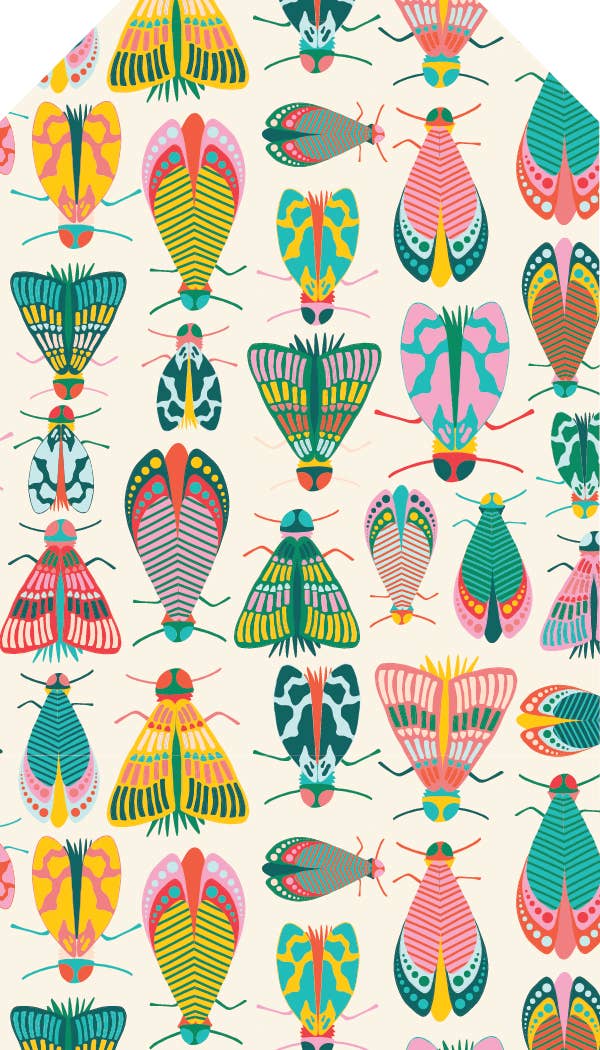 Close up view of the back of the Dancing Bug gift tag