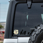 "Classy, Sassy & Badass" Cowgirl Sticker - Bold Vinyl Decal on vehicle. 