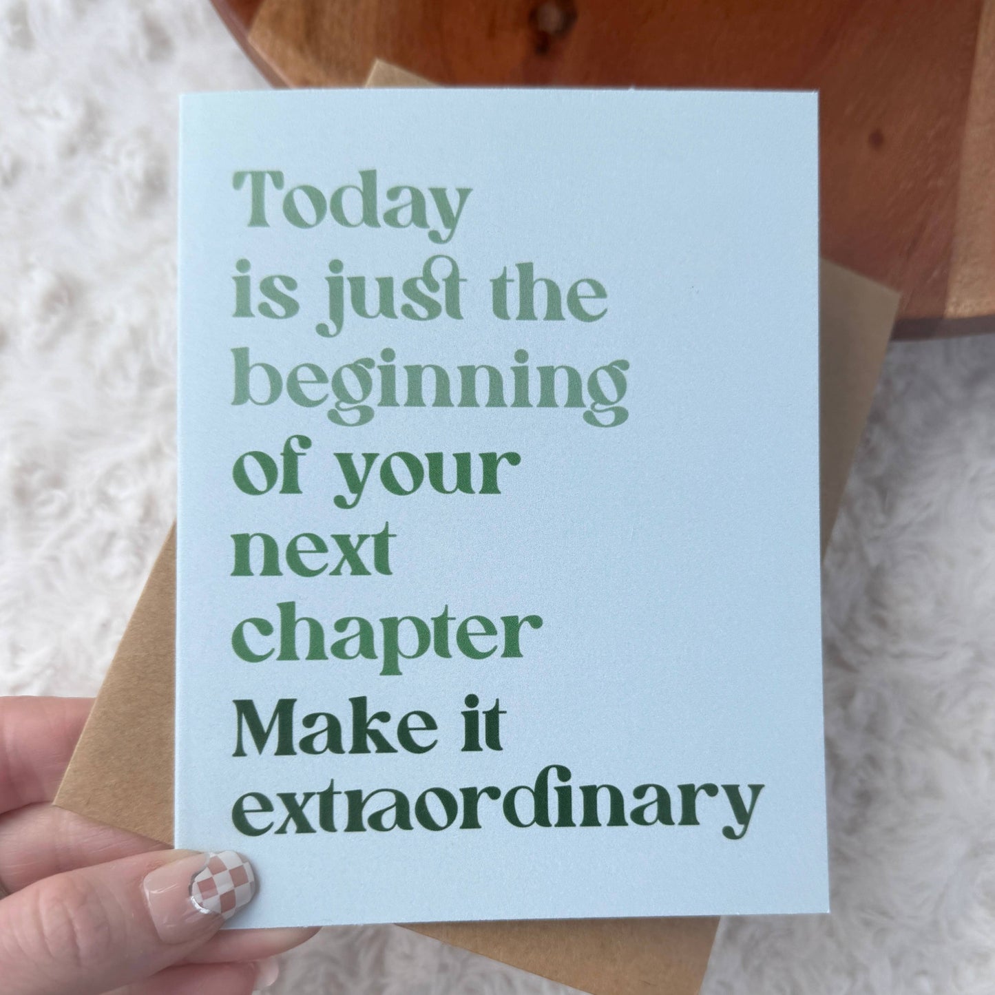 Today Is Just the Beginning greeting card for life transitions and encouragement