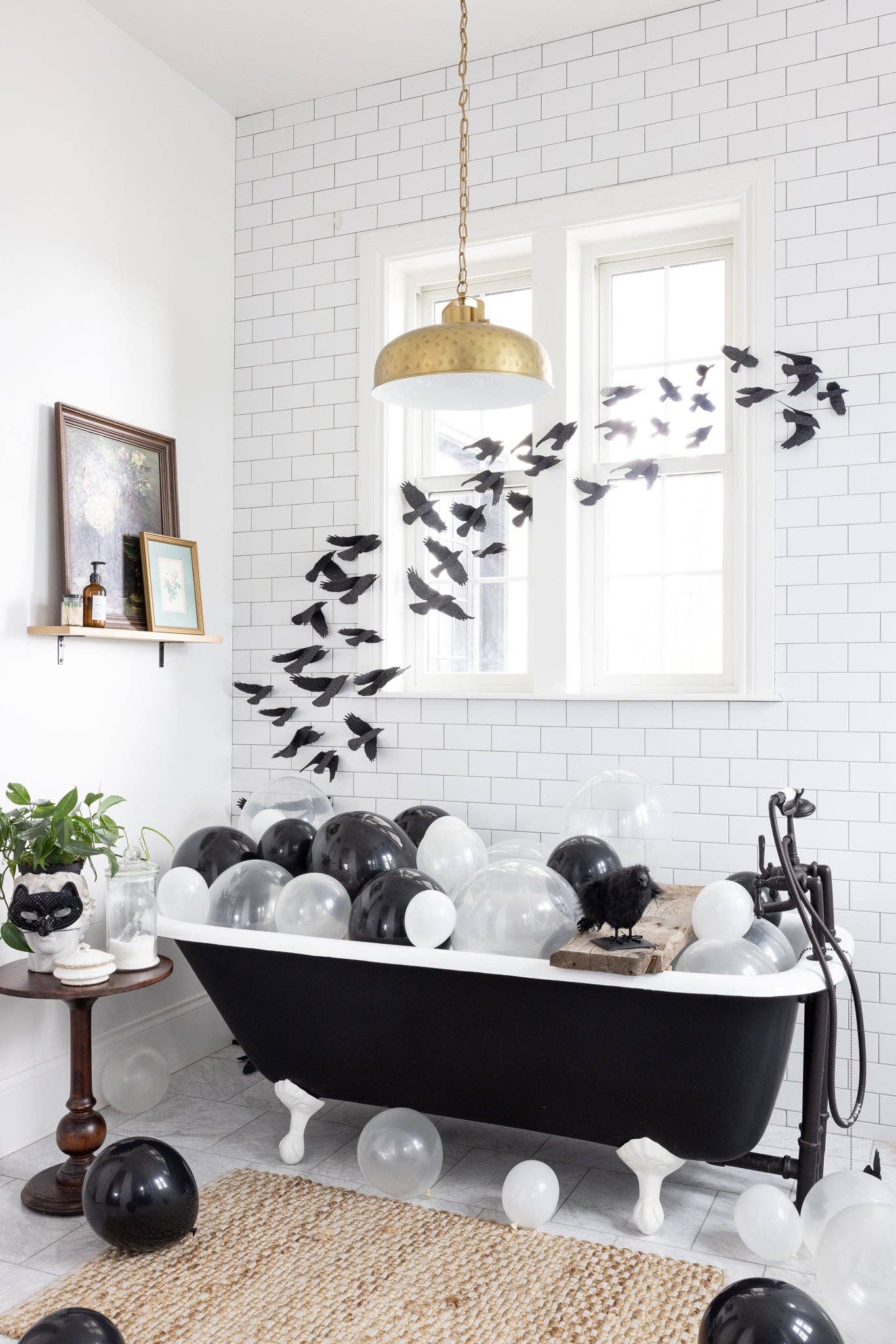 Glittery Mystical Bag of Ravens – Handmade Halloween Wall Décor
