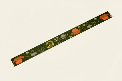 Decorative tape with floral design on a white background